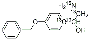 2-AMINO-1-(4'-BENZYLOXYPHENYL)ETHANOL-13C1,13C2,15N 结构式