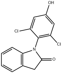 1-(2,6-DICHLORO-4-HYDROXPHENYL)-1,3-DIHYDROINDOL-2-ONE 结构式