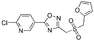 2-CHLORO-5-(3-{[(2-FURYLMETHYL)SULPHONYL]METHYL}-1,2,4-OXADIAZOL-5-YL)PYRIDINE 结构式