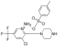 1-AMINO-3-CHLORO-2-PIPERAZINO-5-(TRIFLUOROMETHYL)PYRIDINIUM 4-METHYLBENZENE-1-SULPHONATE 结构式