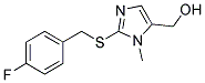 2-(4-FLUOROBENZYTHIO)-5-(HYDROXYMETHYL)-1-METHYL-1H-IMIDAZOL 结构式