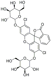 2',7'-DICHLOROFLUORESCEIN DI-GALACTOSIDE 结构式