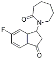 1-(6-FLUORO-3-OXO-INDAN-1-YL)-AZEPAN-2-ONE 结构式