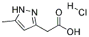 2-(5-METHYL-1H-PYRAZOL-3-YL)ACETIC ACID HYDROCHLORIDE 结构式