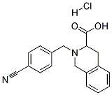 2-(4-CYANO-BENZYL)-1,2,3,4-TETRAHYDRO-ISOQUINOLINE-3-CARBOXYLIC ACID HYDROCHLORIDE 结构式