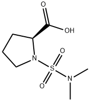 1-DIMETHYLSULFAMOYL-PYRROLIDINE-2-CARBOXYLIC ACID 结构式