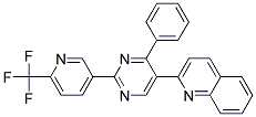 2-[4-PHENYL-2-(6-(TRIFLUOROMETHYL)PYRIDIN-3-YL)PYRIMIDIN-5-YL]QUINOLINE 结构式
