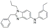 (2-BENZYL-1-PROPYL-1H-BENZOIMIDAZOL-5-YL)-(3-ETHYL-PHENYL)-AMINE 结构式