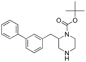 2-BIPHENYL-3-YLMETHYL-PIPERAZINE-1-CARBOXYLIC ACID TERT-BUTYL ESTER 结构式