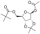 1-O-ACETYL-2,3-O-ISOPROPYLIDENE-5-O-PIVALOYL-BETA-D-RIBOFURANOSE 结构式
