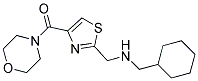 1-CYCLOHEXYL-N-([4-(MORPHOLIN-4-YLCARBONYL)-1,3-THIAZOL-2-YL]METHYL)METHANAMINE 结构式