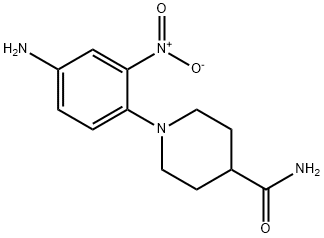 1-(4-AMINO-2-NITROPHENYL)PIPERIDINE-4-CARBOXAMIDE 结构式