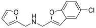 1-(5-CHLORO-1-BENZOFURAN-2-YL)-N-(2-FURYLMETHYL)METHANAMINE 结构式