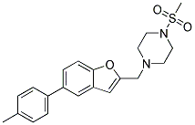 1-([5-(4-METHYLPHENYL)-1-BENZOFURAN-2-YL]METHYL)-4-(METHYLSULFONYL)PIPERAZINE 结构式