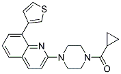 2-[4-(CYCLOPROPYLCARBONYL)PIPERAZIN-1-YL]-8-(3-THIENYL)QUINOLINE 结构式