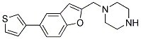 1-([5-(3-THIENYL)-1-BENZOFURAN-2-YL]METHYL)PIPERAZINE 结构式