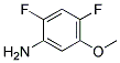 2,4-DIFLUORO-5-METHOXYANILINE 结构式