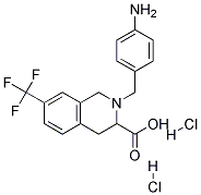 2-(4-AMINO-BENZYL)-7-TRIFLUOROMETHYL-1,2,3,4-TETRAHYDRO-ISOQUINOLINE-3-CARBOXYLIC ACID DIHYDROCHLORIDE 结构式