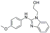 2-(2-[(4-METHOXYPHENYL)AMINO]-1H-BENZIMIDAZOL-1-YL)ETHANOL 结构式