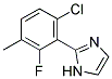 2-(6-CHLORO-2-FLUORO-3-METHYL-PHENYL)-1H-IMIDAZOLE 结构式
