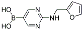 (2-[(2-FURYLMETHYL)AMINO]PYRIMIDIN-5-YL)BORONIC ACID 结构式