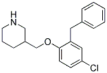 2-BENZYL-4-CHLOROPHENYL 3-PIPERIDINYLMETHYL ETHER 结构式