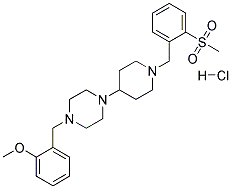 1-(2-METHOXYBENZYL)-4-(1-[2-(METHYLSULFONYL)BENZYL]PIPERIDIN-4-YL)PIPERAZINE HYDROCHLORIDE 结构式