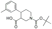 1-(TERT-BUTOXYCARBONYL)-4-M-TOLYLPIPERIDINE-3-CARBOXYLIC ACID 结构式
