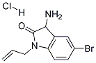 1-ALLYL-3-AMINO-5-BROMO-1,3-DIHYDRO-INDOL-2-ONE HYDROCHLORIDE 结构式