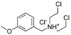 2-CHLORO-N-(2-CHLOROETHYL)-N-(3-METHOXYBENZYL)-1-ETHANAMINIUM CHLORIDE 结构式