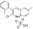 2-Chloro-6-methyl-3-(2-methylphenyl)quinolinium hydrogen sulfate 结构式