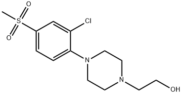 1-[2-CHLORO-4-(METHYLSULFONYL)PHENYL]-4-(2-HYDROXYETHYL)PIPERAZINE 结构式