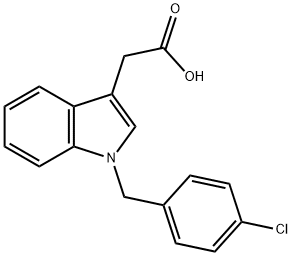 1-(4-CHLOROBENZYL)-1H-INDOL-3-YL]ACETIC ACID 结构式