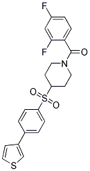1-(2,4-DIFLUOROBENZOYL)-4-([4-(3-THIENYL)PHENYL]SULFONYL)PIPERIDINE 结构式