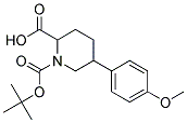 1-(TERT-BUTOXYCARBONYL)-5-(4-METHOXYPHENYL)PIPERIDINE-2-CARBOXYLIC ACID 结构式
