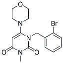 1-(2-Bromobenzyl)-3-methyl-6-morpholin-4-ylpyrimidine-2,4(1H,3H)-dione 结构式