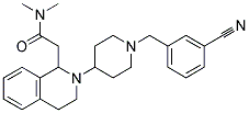2-(2-[1-(3-CYANOBENZYL)PIPERIDIN-4-YL]-1,2,3,4-TETRAHYDROISOQUINOLIN-1-YL)-N,N-DIMETHYLACETAMIDE 结构式