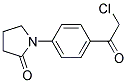 1-[4-(CHLOROACETYL)PHENYL]PYRROLIDIN-2-ONE 结构式