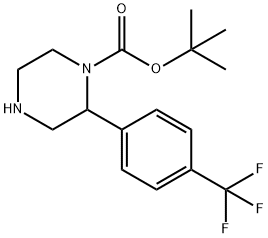 2-(4-TRIFLUOROMETHYL-PHENYL)-PIPERAZINE-1-CARBOXYLIC ACID TERT-BUTYL ESTER 结构式