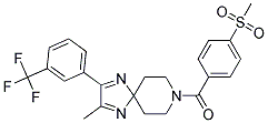 2-METHYL-8-[4-(METHYLSULFONYL)BENZOYL]-3-[3-(TRIFLUOROMETHYL)PHENYL]-1,4,8-TRIAZASPIRO[4.5]DECA-1,3-DIENE 结构式