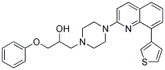 1-PHENOXY-3-(4-[8-(3-THIENYL)QUINOLIN-2-YL]PIPERAZIN-1-YL)PROPAN-2-OL 结构式