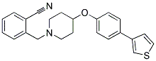 2-((4-[4-(3-THIENYL)PHENOXY]PIPERIDIN-1-YL)METHYL)BENZONITRILE 结构式