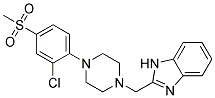 2-((4-[2-CHLORO-4-(METHYLSULFONYL)PHENYL]PIPERAZIN-1-YL)METHYL)-1H-BENZIMIDAZOLE 结构式