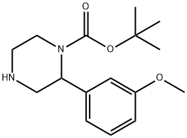 2-(3-甲氧基苯基)哌嗪-1-羧酸叔丁酯 结构式