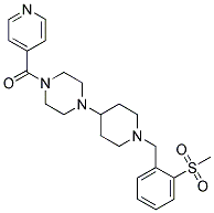 1-ISONICOTINOYL-4-(1-[2-(METHYLSULFONYL)BENZYL]PIPERIDIN-4-YL)PIPERAZINE 结构式