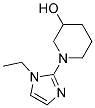 1-(1-ETHYL-1H-IMIDAZOL-2-YL)-PIPERIDIN-3-OL 结构式