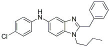 (2-BENZYL-1-BUTYL-1H-BENZOIMIDAZOL-5-YL)-(4-CHLORO-PHENYL)-AMINE 结构式