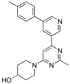 1-[2-METHYL-6-(5-P-TOLYL-PYRIDIN-3-YL)-PYRIMIDIN-4-YL]-PIPERIDIN-4-OL 结构式