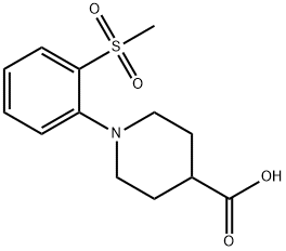 1-(2-(甲基磺酰基)苯基)哌啶-4-羧酸 结构式