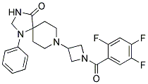 1-PHENYL-8-[1-(2,4,5-TRIFLUOROBENZOYL)AZETIDIN-3-YL]-1,3,8-TRIAZASPIRO[4.5]DECAN-4-ONE 结构式